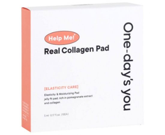 Тонер-пэды с эффектом пилинга с коллагеном Help Me! Real Collagen Pad 20 пэдов One-day's you