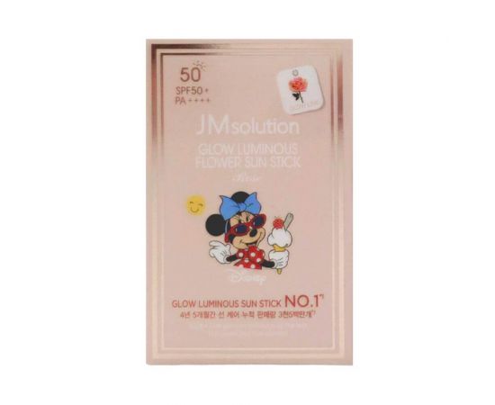 Солнцезащитный стик с экстрактом розы SPF50+ Glow Luminous Flower Light Sun Stick Disney Mini 21 г Jmsolution