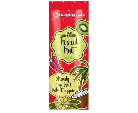 Крем для загара тропические фрукты с тингл-эффектом Tropical Fruits 15 мл. SuperTan