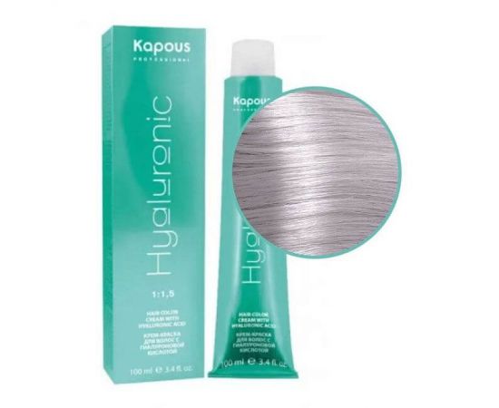 Крем-краска для волос с гиалуроновой кислотой 911 Суперосветляющий серебристо-пепельный блонд 100 мл. Kapous