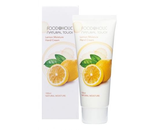 Увлажняющий крем для рук с экстрактом лимона NATURAL TOUCH LEMON MOISTURE HAND CREAM 100 мл. FOODAHOLIC