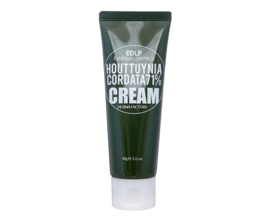 Крем для лица с экстрактом цветка хауттюйнии Houttuynia Cordata 71% Cream 60мл Derma Factory