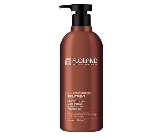 Маска-бальзам для волос с кератином Premium Silk Keratin Treatment 530 мл Floland