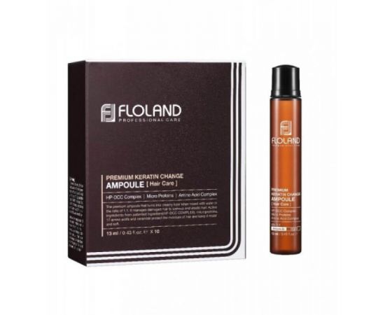 Ампула для восстановления поврежденных волос Premium Keratin Change Ampoule (13 мл*10шт) Floland