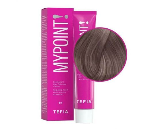 Перманентная крем-краска для волос Mypoint 7.17/ Блондин пепельно-фиолетовый 60 мл TEFIA