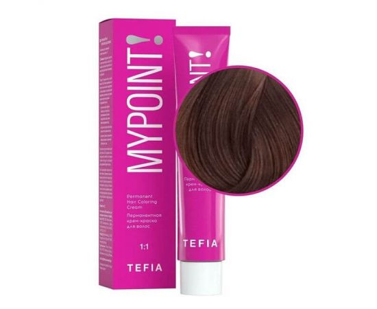 Перманентная крем-краска для волос Mypoint 7.85/ Блондин коричнево-красный 60 мл TEFIA