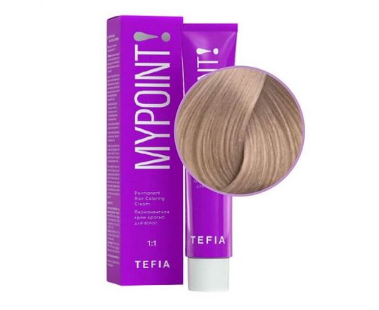 Гель-краска для волос тон в тон Mypoint 9.87/ Очень светлый блондин коричнево-фиолетовый, безаммиачная 60 мл TEFIA
