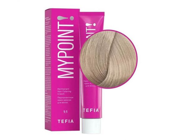 Перманентная крем-краска для волос Mypoint 10.1 / Экстра светлый блондин пепельный 60 мл TEFIA