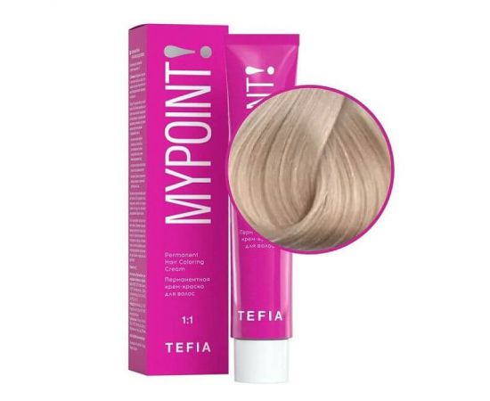 Перманентная крем-краска для волос Mypoint 10.87/ Экстра светлый блондин коричнево-фиолетовый 60 мл TEFIA