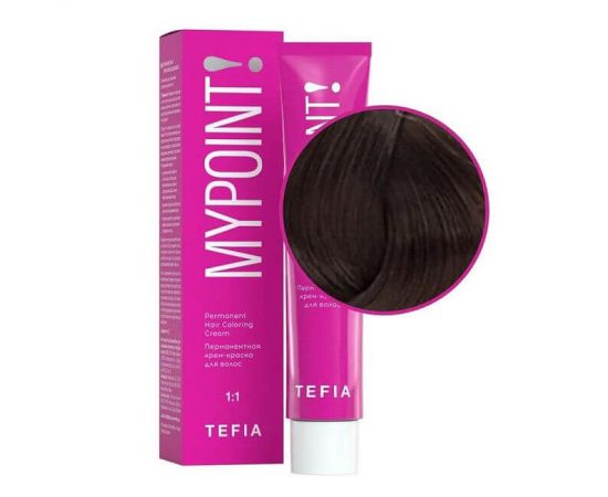 Перманентная крем-краска для волос Mypoint 5.0/ Светлый брюнет натуральный 60 мл TEFIA