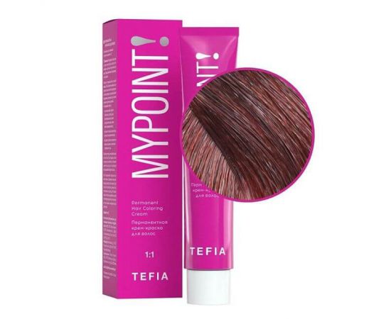 Перманентная крем-краска для волос Mypoint 5.4/ Светлый брюнет медный 60 мл TEFIA