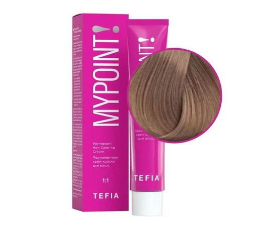 Перманентная крем-краска для волос Mypoint 8.87/ Светлый блондин коричнево-фиолетовый 60 мл TEFIA