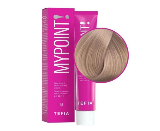 Перманентная крем-краска для волос Mypoint 9.87/ Очень светлый блондин коричнево-фиолетовый 60 мл TEFIA