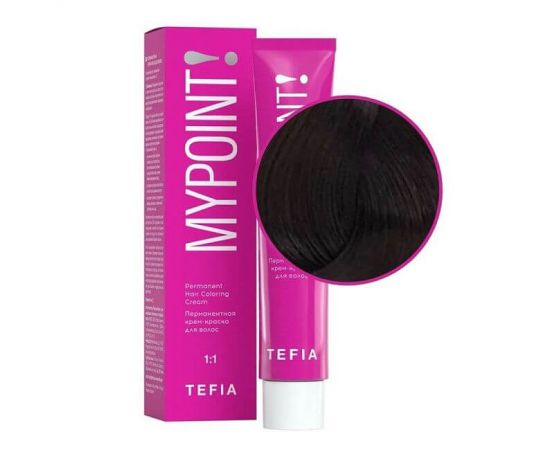 Перманентная крем-краска для волос Mypoint 3.0/ Темный брюнет натуральный 60 мл TEFIA