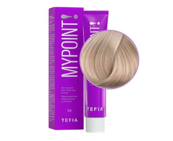Гель-краска для волос тон в тон Mypoint 10.87/ Экстра светлый блондин коричнево-фиолетовый, безаммиачная 60 мл TEFIA