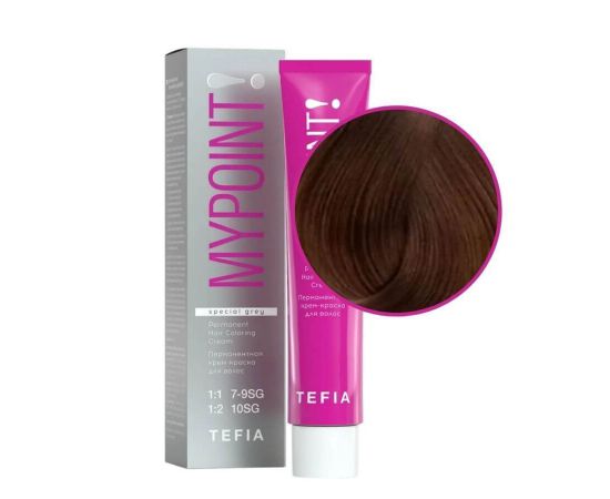 Перманентная крем-краска для седых волос Mypoint Special Grey 7.80/ Блондин коричневый 60 мл TEFIA
