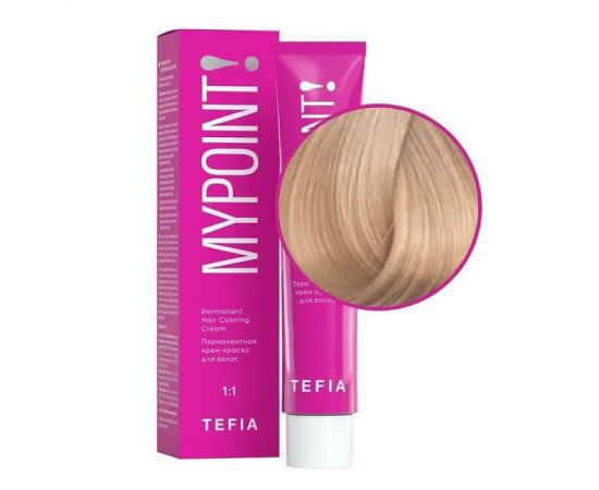 Перманентная крем-краска для волос Mypoint 10.85/ Экстра светлый блондин коричнево-красный 60 мл TEFIA