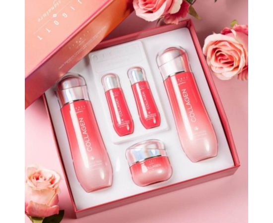 Увлажняющий набор для лица с коллагеном Collagen Essential Skin Care 3Set. Jigott