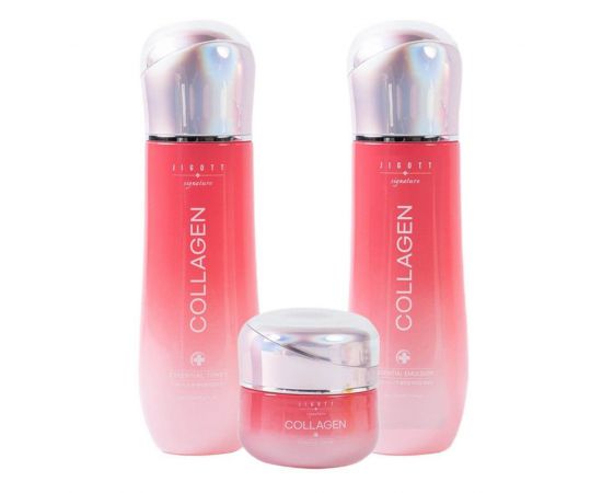 Увлажняющий набор для лица с коллагеном Collagen Essential Skin Care 3Set. Jigott