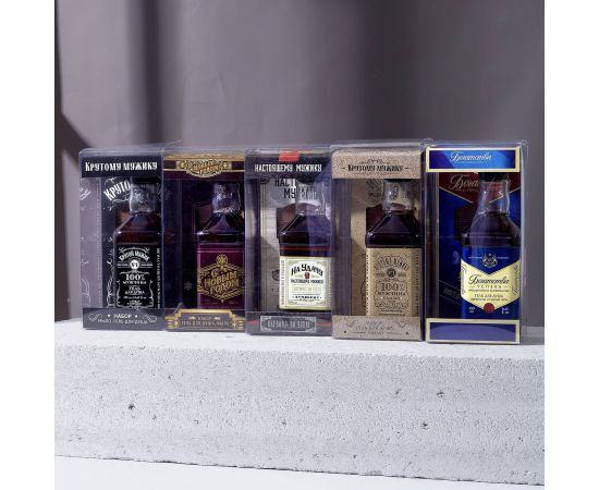 Подарочный набор мужской «На удачу» гель для душа во флаконе виски 250 мл и мыло-камни Сима-ленд