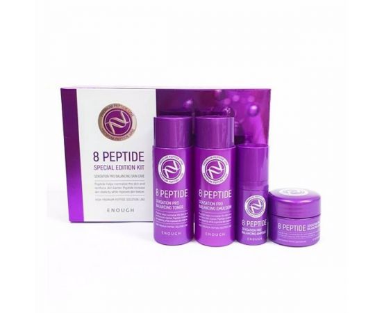 Набор для лица с пептидами / Premium 8 Peptide Special Edition Kit 4 Set, 55 мл x 2, 10 мл, 20 мл Enough
