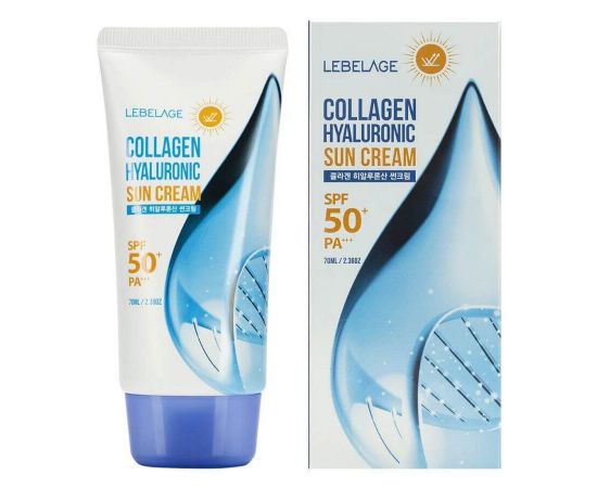 Солнцезащитный крем для лица с коллагеном / Collagen Hyaluronic Sun Cream SPF50+ PA+ 70 мл Lebelage