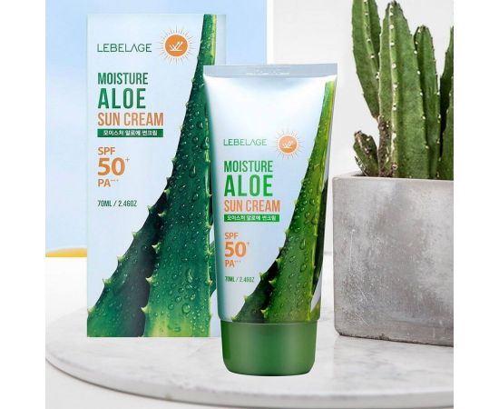 Солнцезащитный крем для лица с экстрактом алоэ / Moisture Aloe Sun Cream SPF50+PA+ 70 мл Lebelage