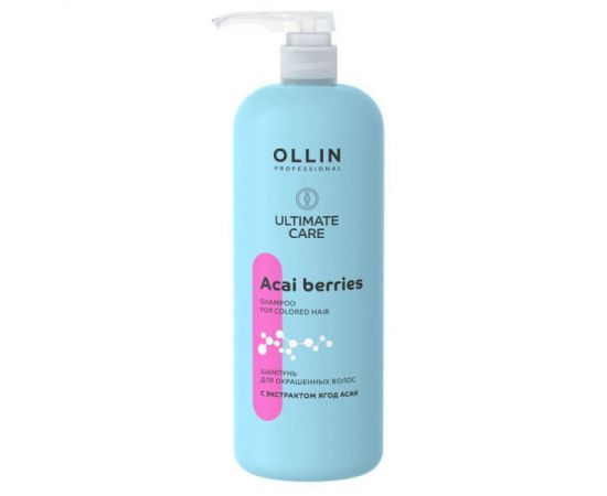 Шампунь для окрашенных волос с экстрактом ягод асаи / Ultimate Care 1000 мл Ollin