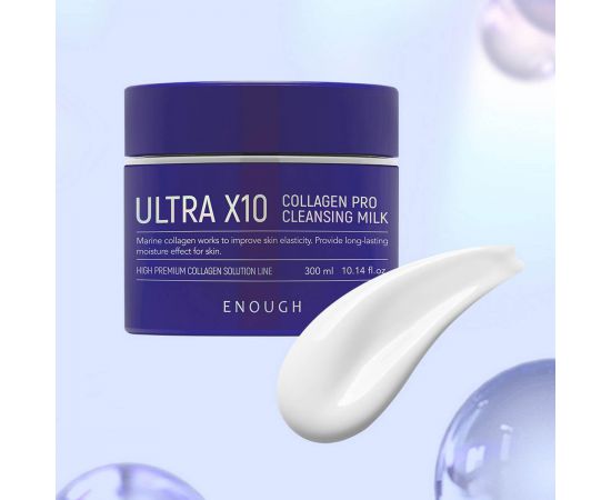 Очищающее молочко для лица с коллагеном / Ultra X10 Collagen Cleansing Milk, 300 мл Enough