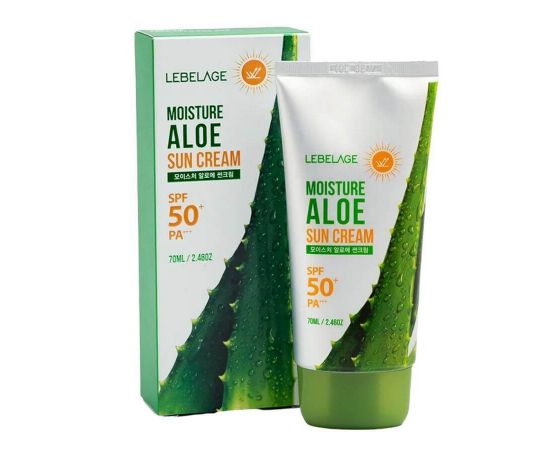 Солнцезащитный крем для лица с экстрактом алоэ / Moisture Aloe Sun Cream SPF50+PA+ 70 мл Lebelage