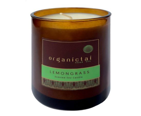 Ароматическая соевая свеча «Лемонграсс» 180 мл OrganicTai