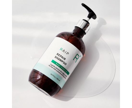 Восстанавливающий шампунь для волос с ароматом детской пудры / Repair Shampoo Baby Powder, 500 мл. RAIP