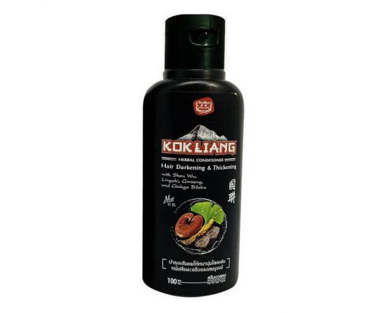 Натуральный травяной шампунь для темных волос 100 мл Kokliang